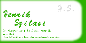 henrik szilasi business card